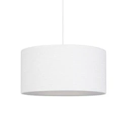 Corep Suspension Tissu Effet Bouclette D38cm Blanc - Bouclette