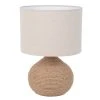 Corep Lampe En Céramique Et Lin H40cm Naturel - Hacienda