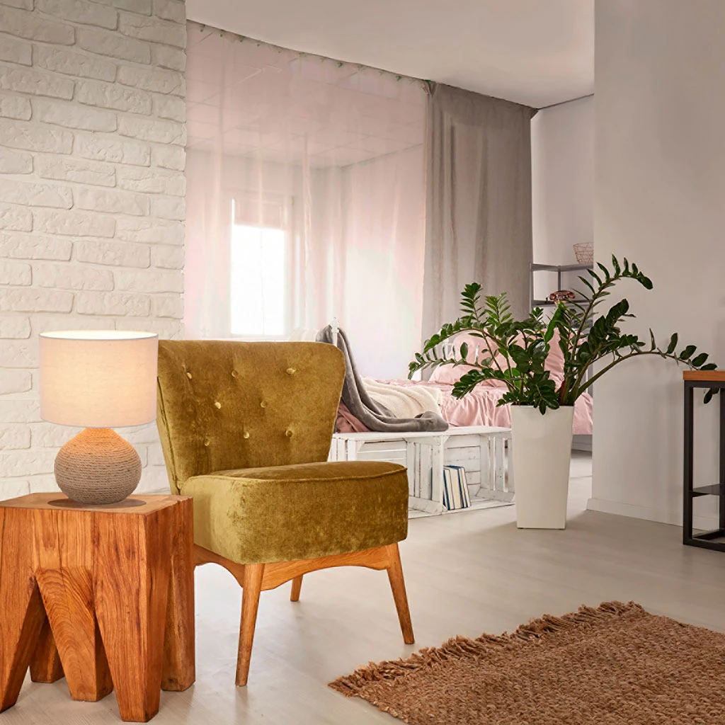 Corep Lampe En Céramique Et Lin H40cm Naturel - Hacienda 3 Corep Lampe En Céramique Et Lin H40cm Naturel - Hacienda – Image 3