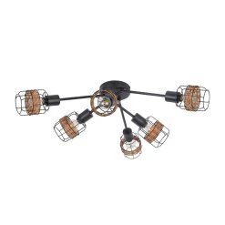 Corep Spot 6 Lumières En Métal Et Rotin L68cm Brun - Bali 9 Corep Spot 6 Lumières En Métal Et Rotin L68cm Brun - Bali -Market Set Shop 631568 FRN05 WEB