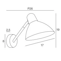 Corep Applique En Métal Et Laiton H19cm Noir Mat - Marcel -Market Set Shop 631579 FRN04 WEB