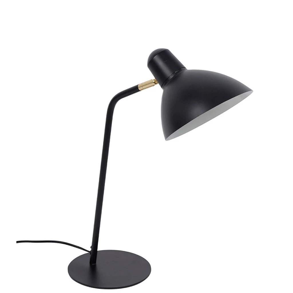 Corep Lampe En Métal Et Laiton H43cm Noir - Marcel 1 Corep Lampe En Métal Et Laiton H43cm Noir - Marcel