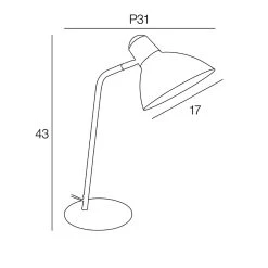 Corep Lampe En Métal Et Laiton H43cm Noir - Marcel 7 Corep Lampe En Métal Et Laiton H43cm Noir - Marcel -Market Set Shop 631580 FRN04 WEB