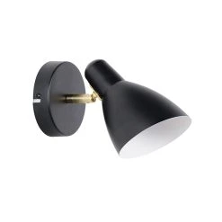Corep Spot 1 Lumière En Métal Et Laiton H14cm Noir Mat - Marcel