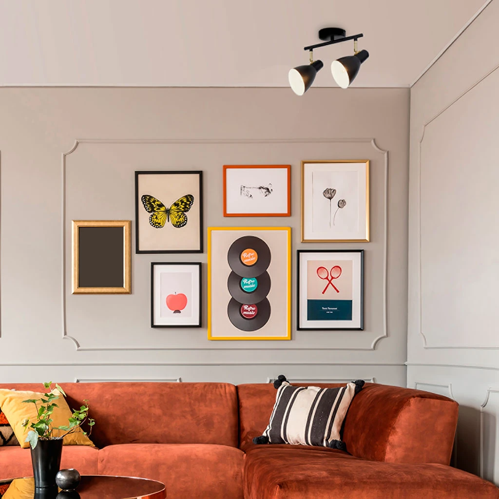 Corep Spot 2 Lumières En Métal Et Laiton L31cm Noir Mat - Marcel 3 Corep Spot 2 Lumières En Métal Et Laiton L31cm Noir Mat - Marcel – Image 3