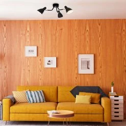 Corep Spot 3 Lumières En Métal Et Laiton D50cm Noir Mat - Marcel -Market Set Shop 631587 FRN03 WEB