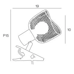 Corep Spot à Pince En Métal H19cm Blanc - Ottawa 7 Corep Spot à Pince En Métal H19cm Blanc - Ottawa -Market Set Shop 631589 FRN04 WEB