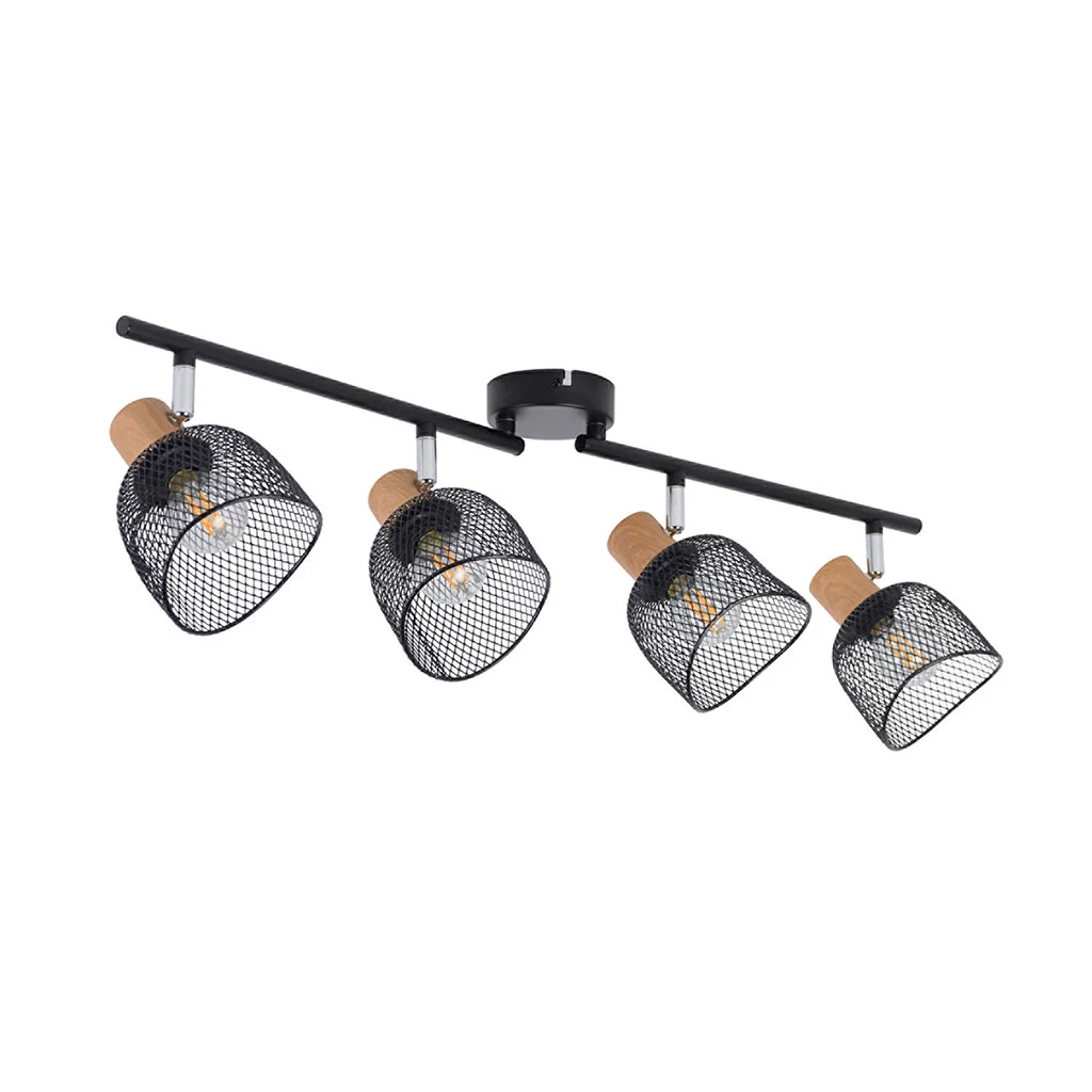 Corep Spot 4 Lumières En Métal L70cm Noir - Ottawa 1 Corep Spot 4 Lumières En Métal L70cm Noir - Ottawa