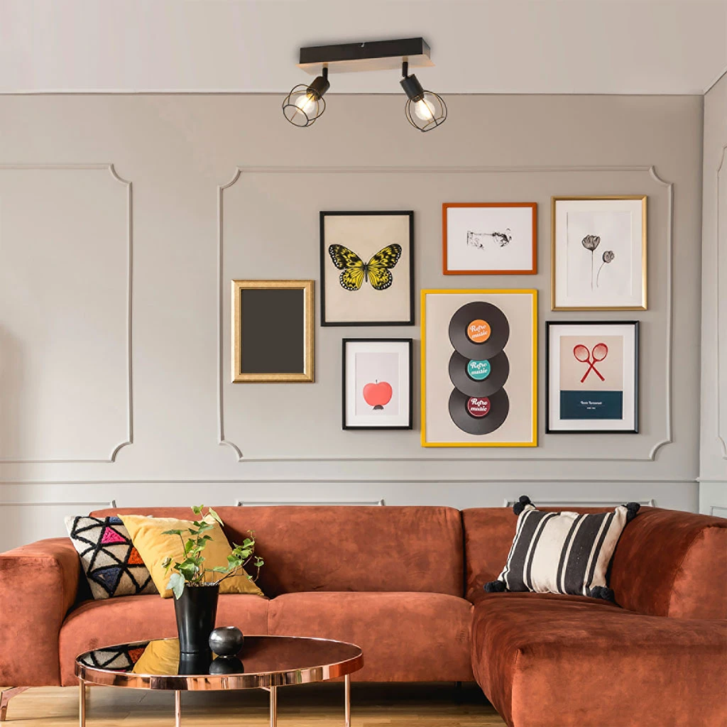 Corep Spot 2 Lumières En Métal L32cm Noir Et Naturel - Owen 3 Corep Spot 2 Lumières En Métal L32cm Noir Et Naturel - Owen – Image 3