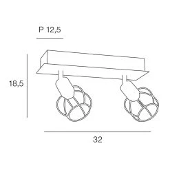 Corep Spot 2 Lumières En Métal L32cm Noir Et Naturel - Owen 7 Corep Spot 2 Lumières En Métal L32cm Noir Et Naturel - Owen -Market Set Shop 631609 FRN04 WEB