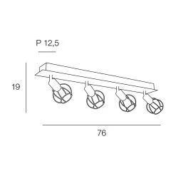 Corep Spot 4 Lumières En Métal L76cm Noir Et Naturel - Owen 7 Corep Spot 4 Lumières En Métal L76cm Noir Et Naturel - Owen -Market Set Shop 631613 FRN04 WEB