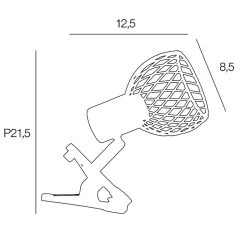 Corep Spot à Pince En Métal H12.5cm Noir - Kento 7 Corep Spot à Pince En Métal H12.5cm Noir - Kento -Market Set Shop 631631 FRN04 WEB