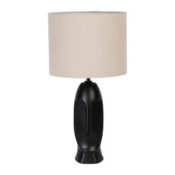 Opjet Lampe En Céramique H45.5cm Noir - Visage