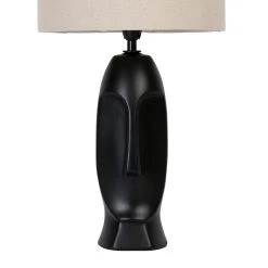 Opjet Lampe En Céramique H45.5cm Noir - Visage -Market Set Shop 631955 DET01 WEB