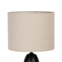Opjet Lampe En Céramique H45.5cm Noir - Visage -Market Set Shop 631955 DET02 WEB