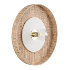 Market Set Applique En Tissu D50cm Naturel Et Blanc - Portinatx -Market Set Shop 632147 FRN05 WEB