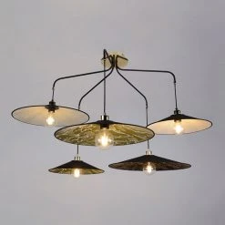 Market Set Plafonnier 5 Lumières En Tissu Et Métal Kumo Multicolore - Gatsby -Market Set Shop 632158 FRN02 WEB