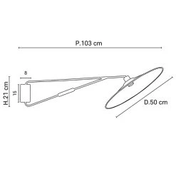 Market Set Applique Gatsby En Tissu Et Métal D50cm Kumo Kaki - Gatsby -Market Set Shop 632159 FRN03 WEB