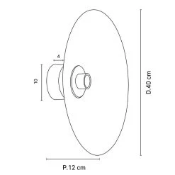 Market Set Applique Gatsby En Tissu Et Métal D40cm Kumo Kaki - Gatsby -Market Set Shop 632161 FRN03 WEB
