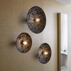 Market Set Applique Gatsby En Tissu Et Métal D40cm Kumo Noir - Gatsby -Market Set Shop 632162 FRN05 WEB