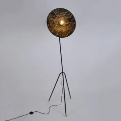 Market Set Lampadaire En Métal Et Tissu H180cm Kumo Noir - Gatsby -Market Set Shop 632166 FRN02 WEB