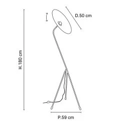 Market Set Lampadaire En Métal Et Tissu H180cm Kumo Noir - Gatsby -Market Set Shop 632166 FRN03 WEB