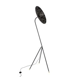 Market Set Lampadaire En Métal Et Tissu H180cm Kumo Noir - Gatsby -Market Set Shop 632166 FRN06 WEB