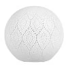 SEMA DESIGN Lampe Boule Dentelle Blanche En Porcelaine