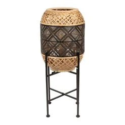 SEMA DESIGN Lampe Lanterne Sur Pied Losange Noir