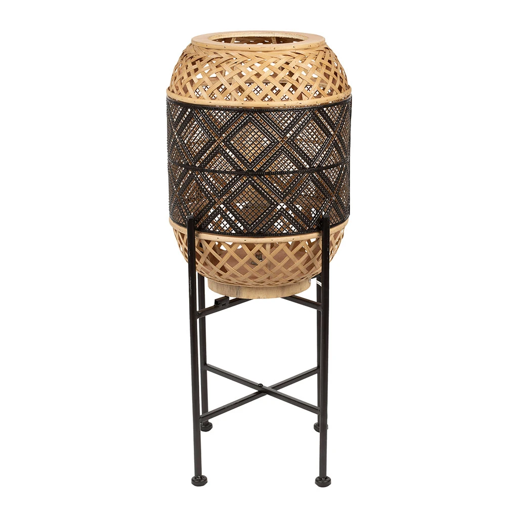 SEMA DESIGN Lampe Lanterne Sur Pied Losange Noir 1 SEMA DESIGN Lampe Lanterne Sur Pied Losange Noir