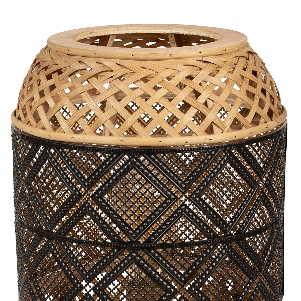 SEMA DESIGN Lampe Lanterne Sur Pied Losange Noir 2 SEMA DESIGN Lampe Lanterne Sur Pied Losange Noir – Image 2