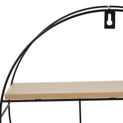 SEMA DESIGN Applique Avec étagère Ronde Shima Noir En Fer -Market Set Shop 74050 DET03 WEB