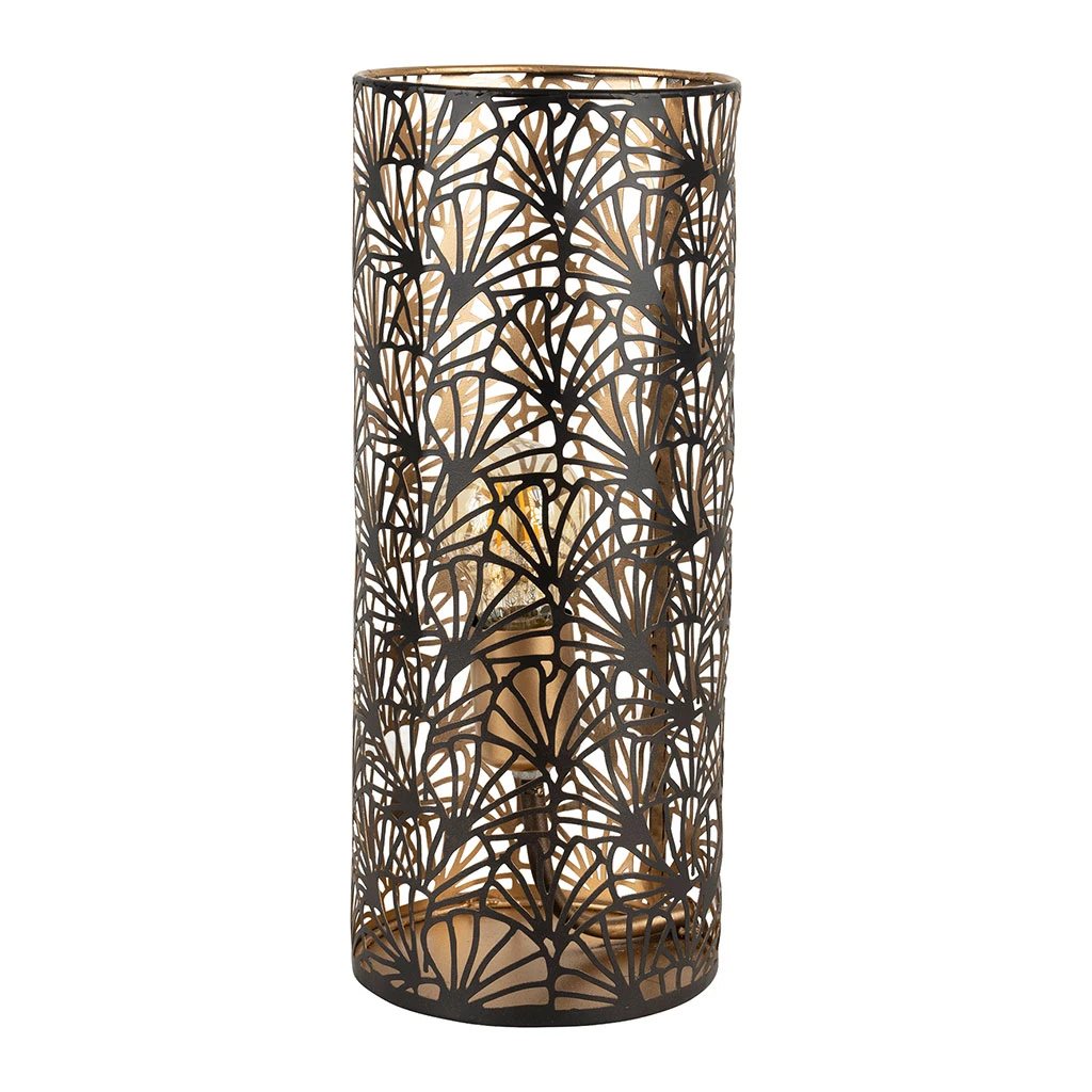 SEMA DESIGN Lampe Cylindre En Fer H36cm Noir Et Doré - Flaural 1 SEMA DESIGN Lampe Cylindre En Fer H36cm Noir Et Doré - Flaural