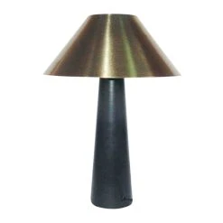 SEMA DESIGN Lampe Ambiance Champart Doré Et Noir H40cm