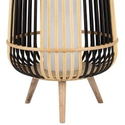 SEMA DESIGN Lampe Lanterne Sur Pied Cordey Naturel Noir D35cm -Market Set Shop 74868 DET03 WEB