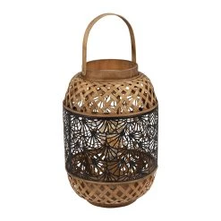 SEMA DESIGN Lampe Lanterne En Fer Et Bambou H36.5cm Noir Et Doré - Flaural 7 SEMA DESIGN Lampe Lanterne En Fer Et Bambou H36.5cm Noir Et Doré - Flaural -Market Set Shop 74977 DET03 WEB