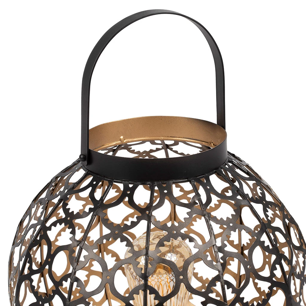 SEMA DESIGN Lampe Lanterne Suro Noir Et Doré D30cm 2 SEMA DESIGN Lampe Lanterne Suro Noir Et Doré D30cm – Image 2