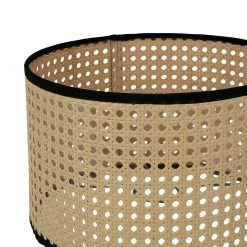 SEMA DESIGN Abat Jour En Canage D28cm Naturel Et Noir - Solor -Market Set Shop 75282 DET02 WEB