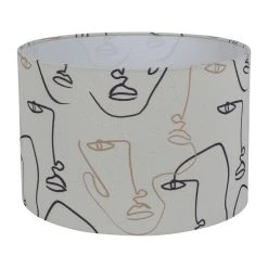 SEMA DESIGN Abat Jour En Tissu D30cm Visage Beige - Arty -Market Set Shop 75382 DET02 WEB