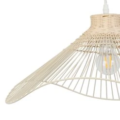 SEMA DESIGN Suspension En Rotin Et Fer D50cm Crème - Ferline -Market Set Shop 75842 DET02 WEB