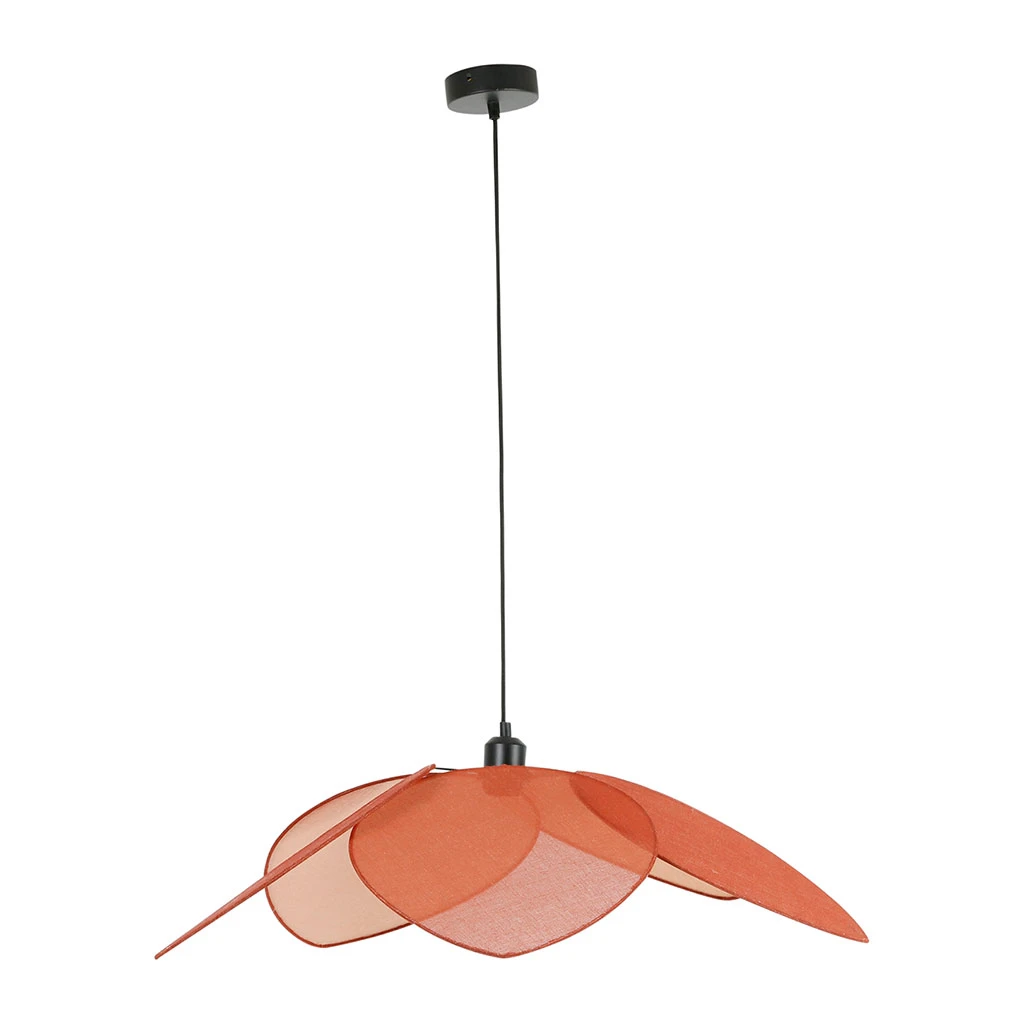 SEMA DESIGN Suspension En Lin Japandi D70cm Terracotta 2 SEMA DESIGN Suspension En Lin Japandi D70cm Terracotta – Image 2