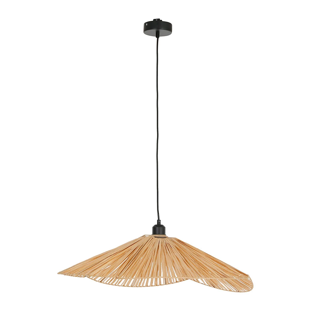 SEMA DESIGN Suspension En Raphia L68cm Naturel - Terre Brulée 2 SEMA DESIGN Suspension En Raphia L68cm Naturel - Terre Brulée – Image 2