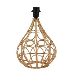 SEMA DESIGN Pied De Lampe Rond En Rotin H33cm Naturel - Brasil