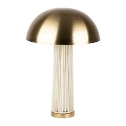SEMA DESIGN Lampe En Fer Et Nylon H58cm Blanche Et Dorée - Champart