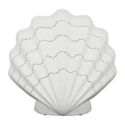 SEMA DESIGN Lampe Coquillage Blanc En Porcelaine - Blue Sand