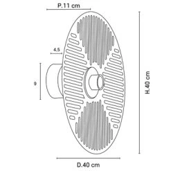Market Set Applique 1 Lumière En Métal Et Laiton D40cm Noir - Waterlily -Market Set Shop c6769 cc979637739644be8281ec3b012b8867