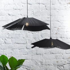 SEMA DESIGN Suspension En Fer Et Coton D70cm Noir - Plaka -Market Set Shop f15a9 suspension en fer noir